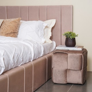 Cube Ottoman Taupe