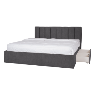 Tubes Bed With Drawer Dk Grey 2*2