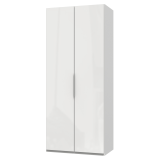 Level 36D 2-Door 100cm Corner Glossy White
