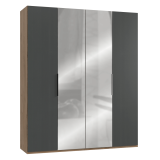 Level 36A 4-Door 200cm Grey / Oak / Mirror