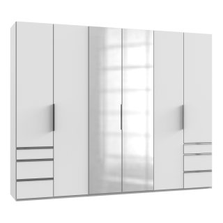 Level 36A 6-Door With 6 Drawers 300cm White / Mirror