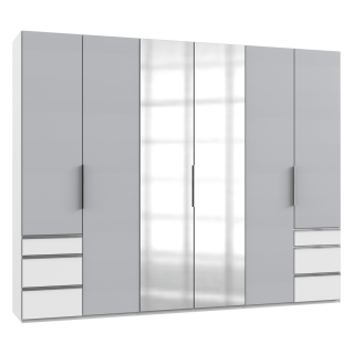 Level 36A 6-Door With 6 Drawers 300cm Light Grey / White