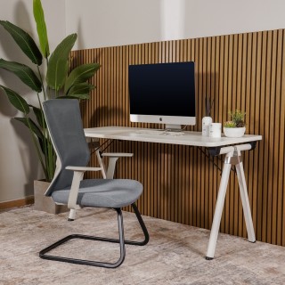 Power Visitor Office Chair Grey/Black Base