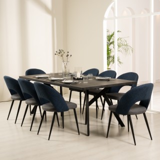 Bailey 8-Seater Dining Table Black