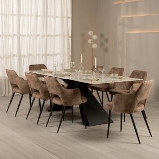 Sandy 8 Seaters Dining Table White