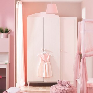 Pollina 3-Door Kids Wardrobe Pink