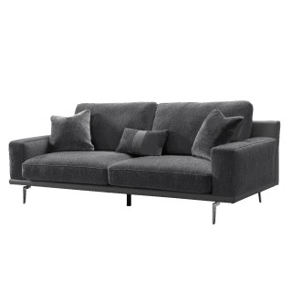 Cynthia 3 Seaters Sofa Dark Grey
