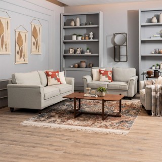 Burgas Sofa Set, Light Grey