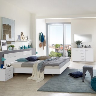 Pamela Bedroom Set With Wardrobe White