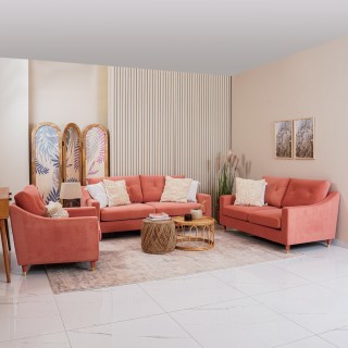 New Pearl 3+2+1 Sofa Set Pink