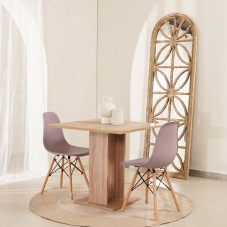 Dining Set (Tina Table + 2 Rina Chair Purple)