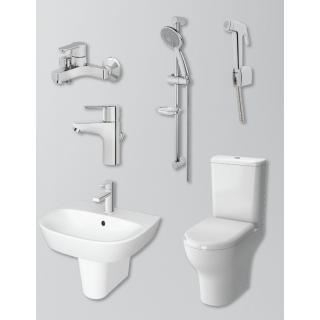 Vitra Pkg of 2 Pieces W.C. + Wash Basin + Fittings