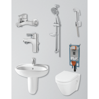 Vitra Pkg of Wall Hung W.C. & Wash Basin + Concealed Tank