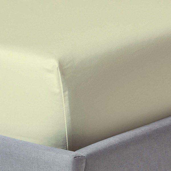 250 Thread Count Cotton Fitted Sheet Cream 180 x 200 Cm