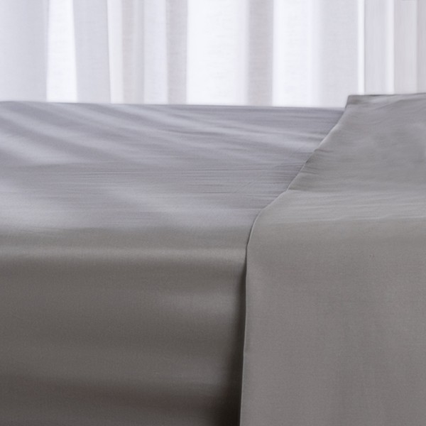 250 Thread Count Cotton Fitted Sheet Silver 120x200 cm