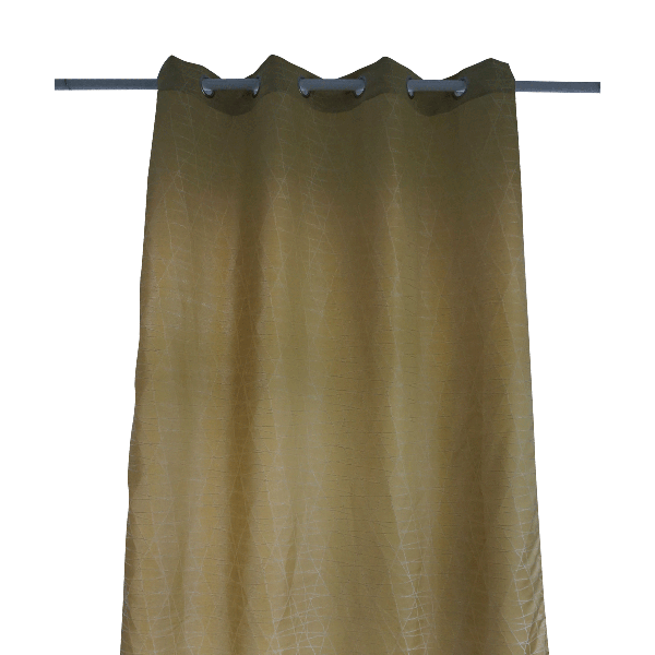 Line Eyelet Curtain Ochre 140X300 cm