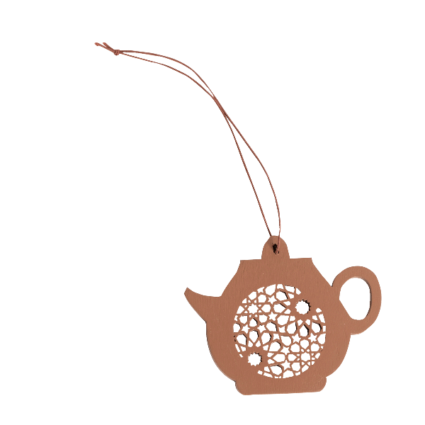 Arabesque / Coffee Drink Tag Brown 6x7 cm