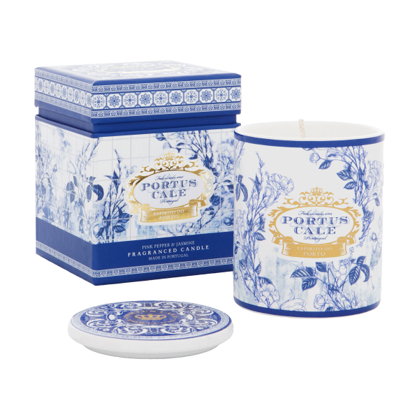 Portus Cale Gold and Blue Candle 210 Gm