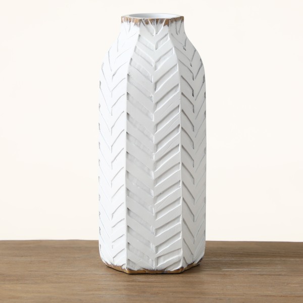Geom Vase White 16.5x14.5x41 cm