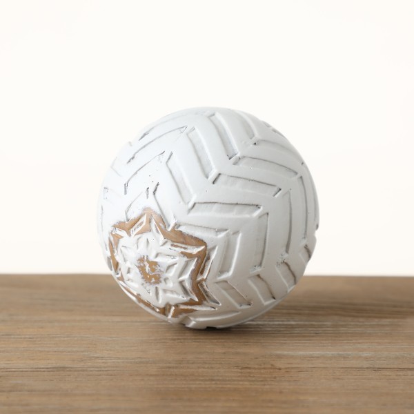 Geom Decorative Ball White 10x10 cm
