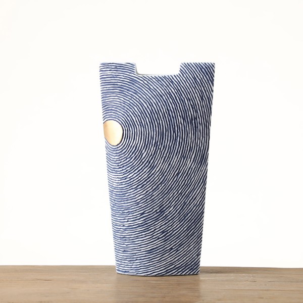 Spiral Vase Blue 24.5x10x45.5 cm
