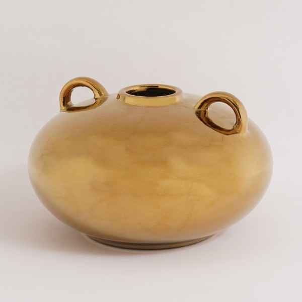 Elle Ceramic Vase Gold 19x12 cm
