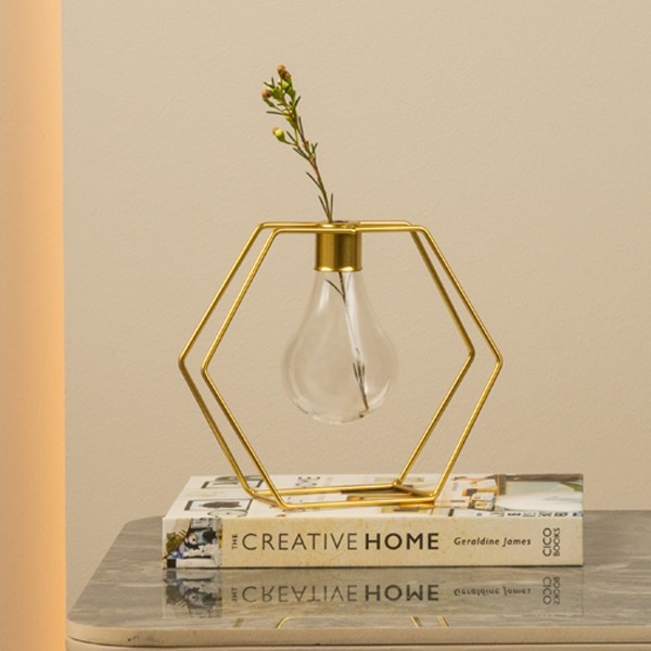 Bulb Vase Gold 18.5x7x16.5 cm