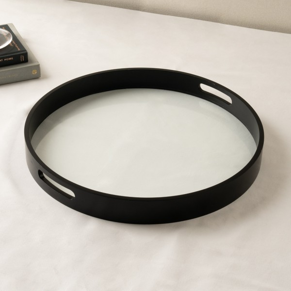 Basic Round Tray Black 45 cm