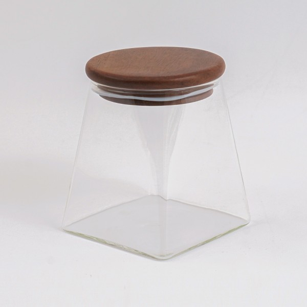 Pyramid Canister Wood Small