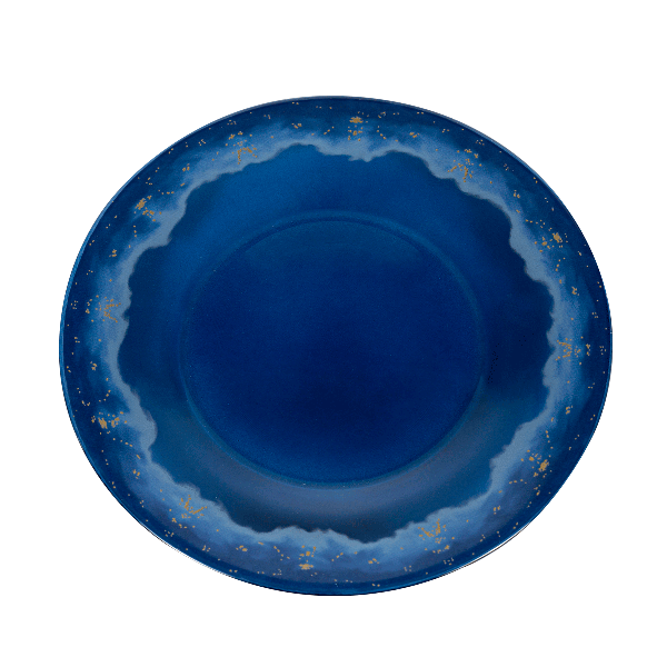 Ocean Glass Plate Night Blue 20 cm