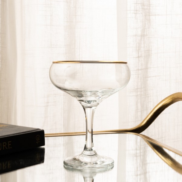 Basic Coupe Glass Gold 230Cc
