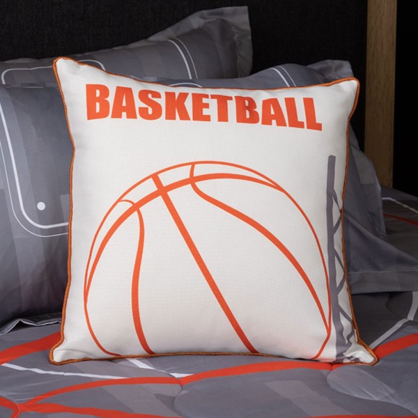 Basketball Kids Cushion White 40x40 cm
