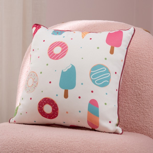 Sweet Dreams Kids Cushion Pink/Multicolor 40x40 cm