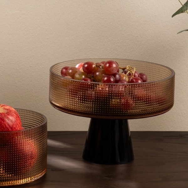 Cubes Footed Bowl Brown 23.5x23.5x17 cm