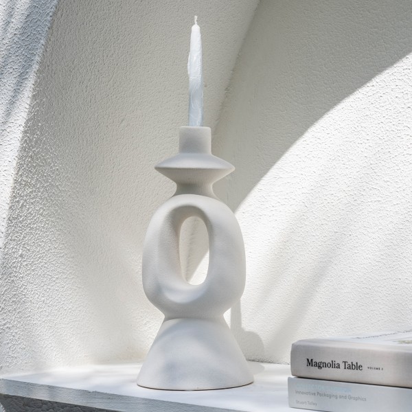 Ring Candle Holder White 13.5x13.5x30.4 cm