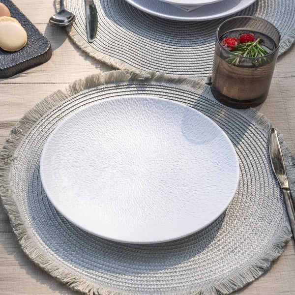 Shio Dinner Plate Set of 6Pcs White 24.9 cm