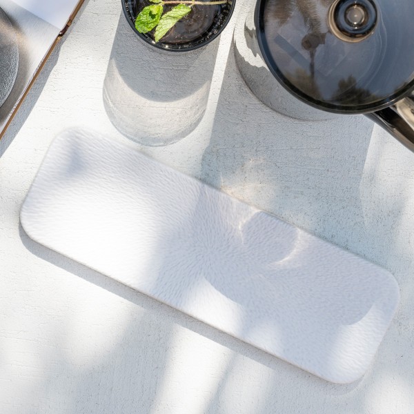 Shio Rectangular Serving Platter White 31 cm