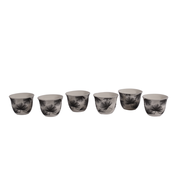 Shade Gahwa Cup Set of 6Pcs Black