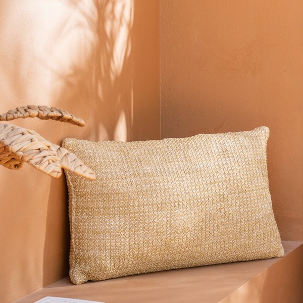 Shio Outdoor Straw Cushion Beige 35x60 cm