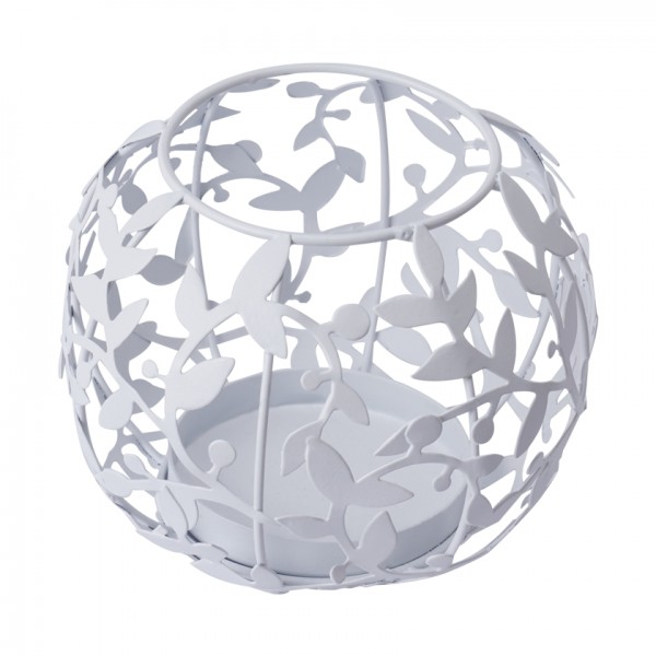 Clover Lantern Decor White 14x14x10.5 cm