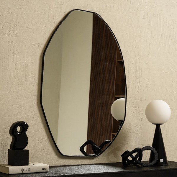 Pebble Mirror Black 85x57.5 cm