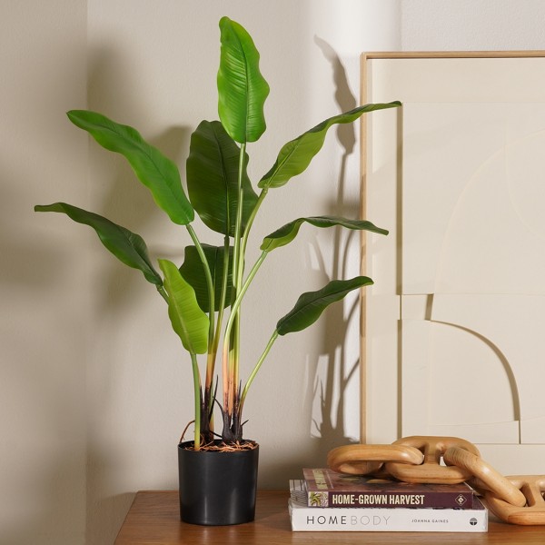 Artificial Banana Tree Potted Plant Green Height 80 cm
