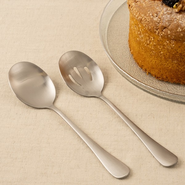 Nessy Stainless Steel Salad Server 2Pcs Silver 22 cm