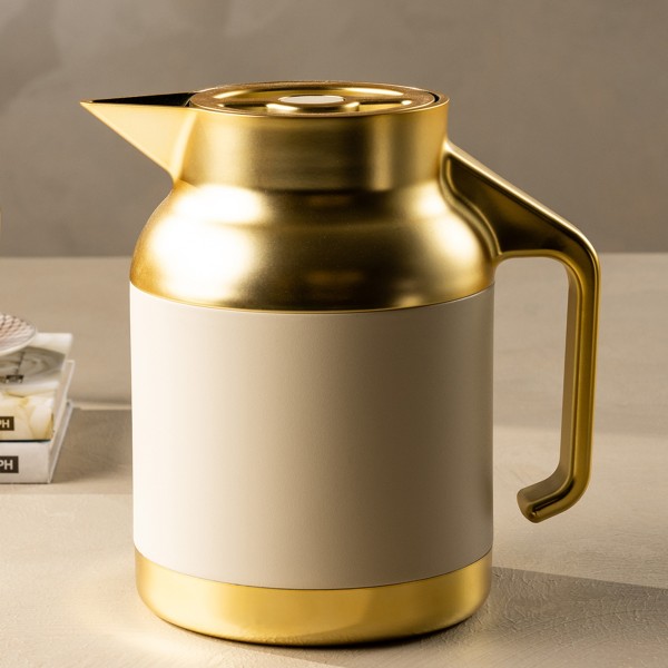 Nova Tea Server Stainless Steel D/W Gold & White 1.5 Ltr