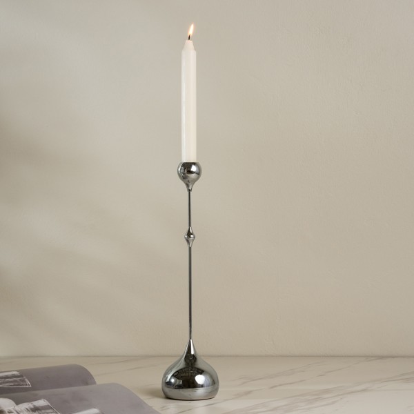 Polish Candle Holder Silver 8X8X33 cm 