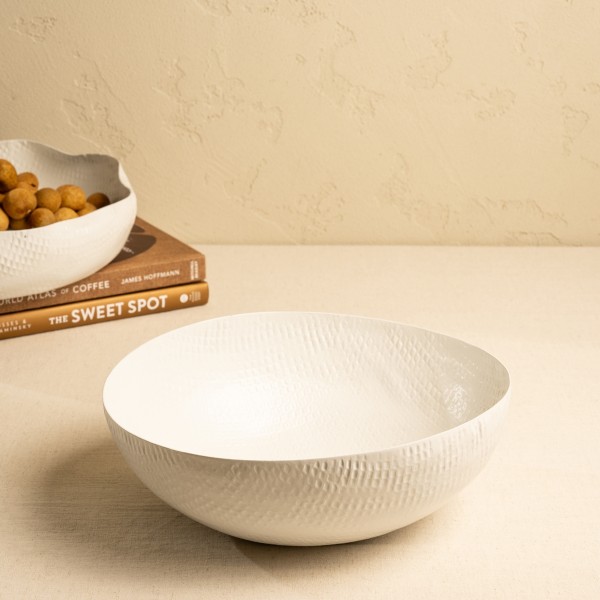 Crate Serving Bowl Steel White 20X20X10 cm