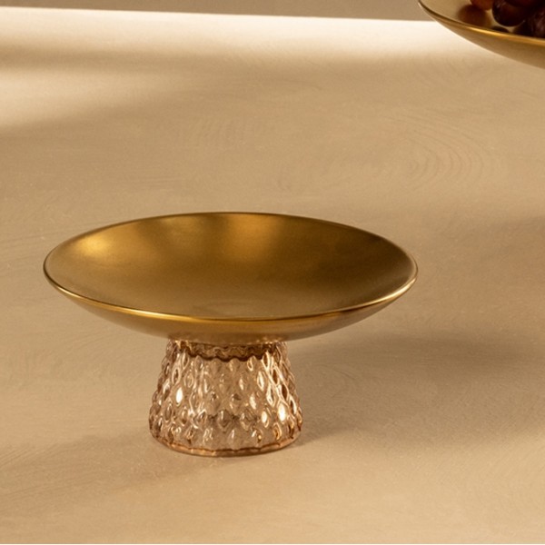 Diamond Cone Serving Bowl Gold 15.5X15.5X7 cm