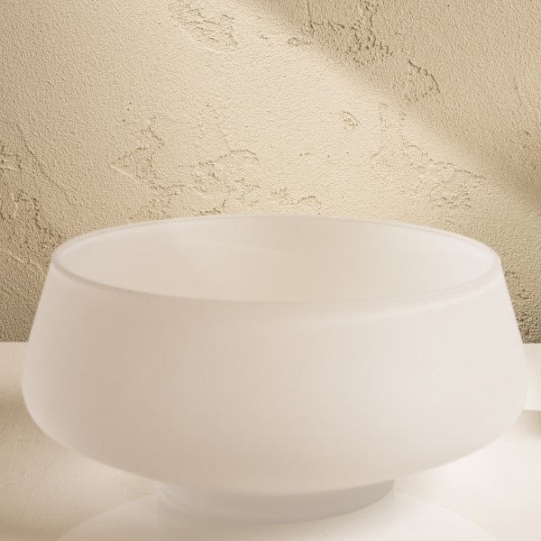 Shady Glass Deco Bowl White 25X25X11 cm