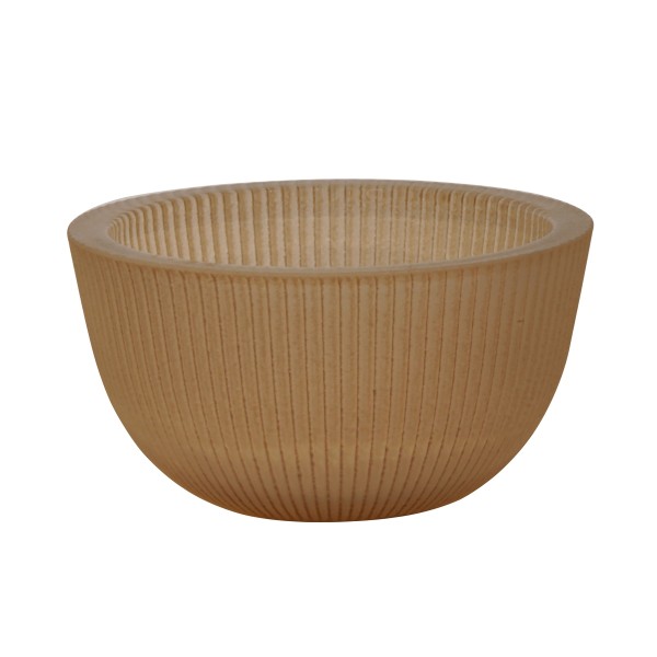 Cone Ribbed Dipping Bowl Beige 9.5X9.5X5 cm