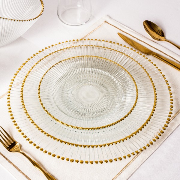 Majestic Side Plate Gold 21X2 cm